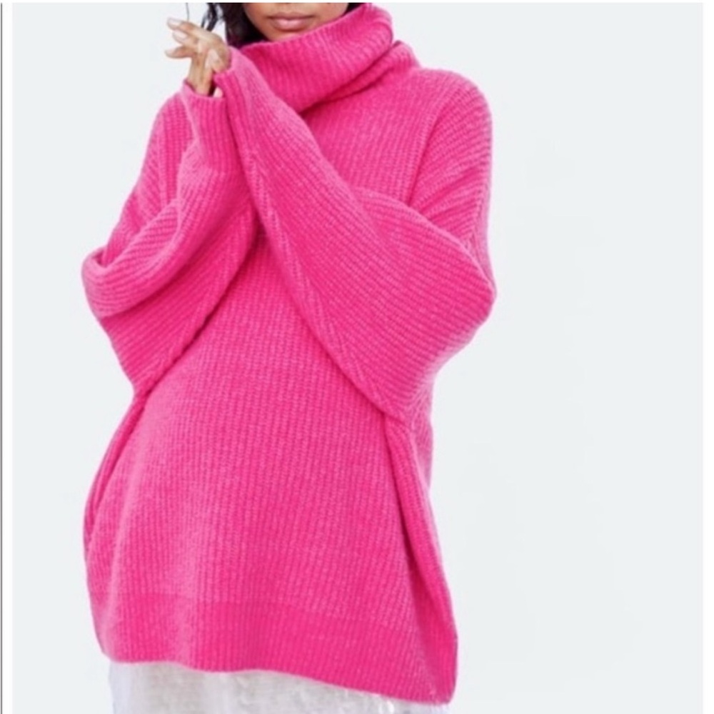 Hot pink Zara sweater